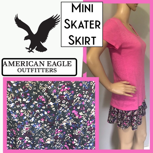 American Eagle Button Down Mini Skirt EUC Petite - Picture 3 of 7